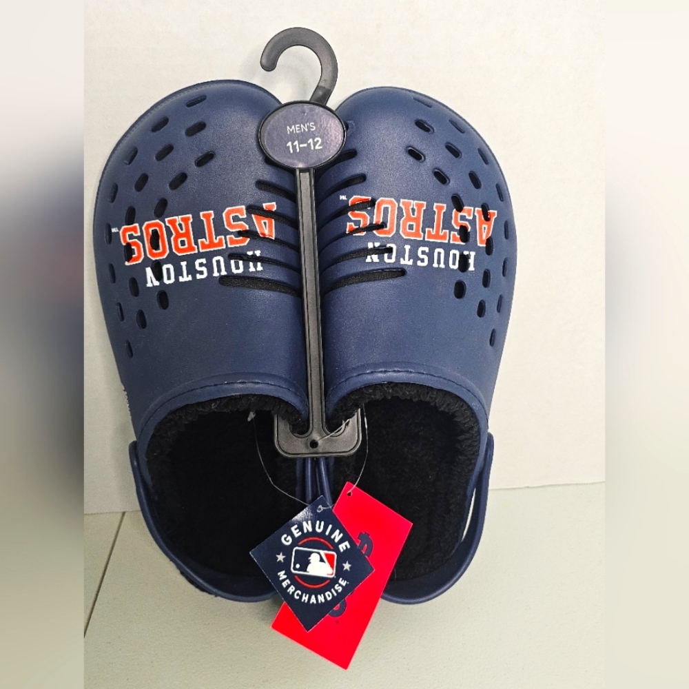MLB Houston Astros Sherpa Linrd Clogs Mens Size 11-12